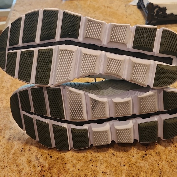 On Running Light Brown and White Sneakers - Picture 4 of 4